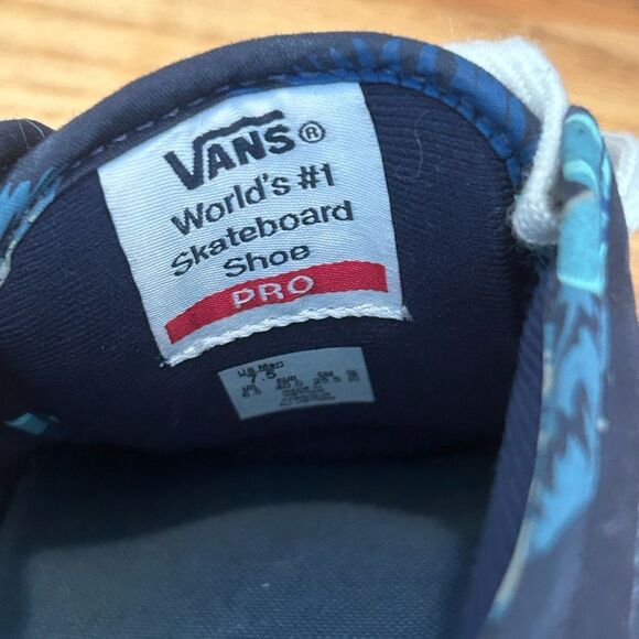 Vans Blue Floral Ultracush Pro Sneakers Size M 7.5. W 9 - Picture 9 of 11